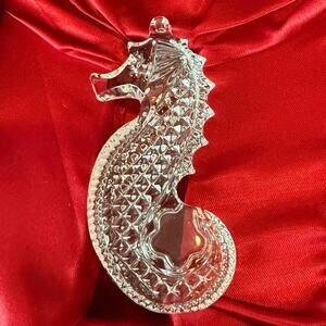 Waterford Crystal Seahorse Ornament • 2004 • Irish-Made • Boxed • Etched Mark